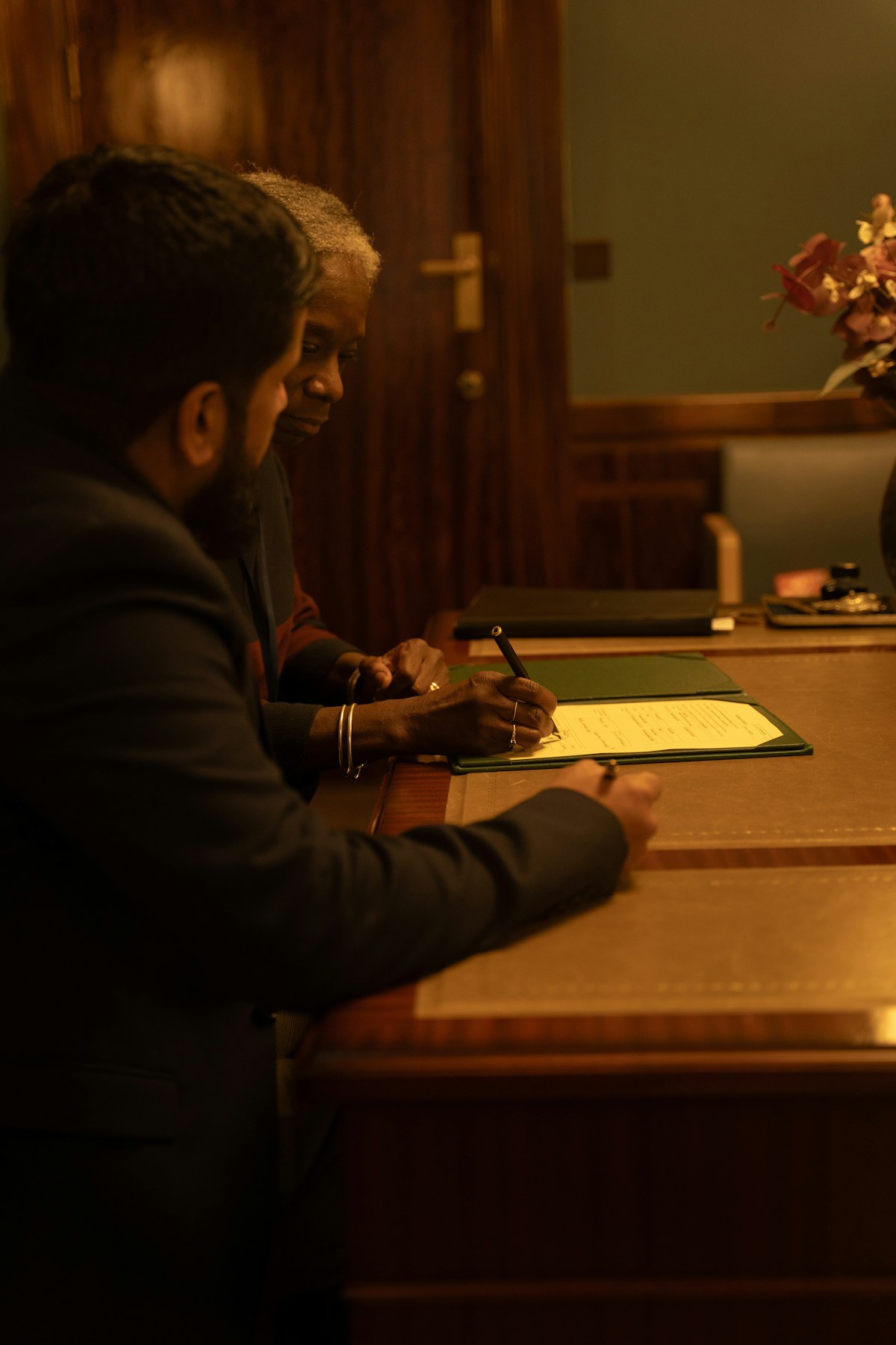 Legal paperwork being signed